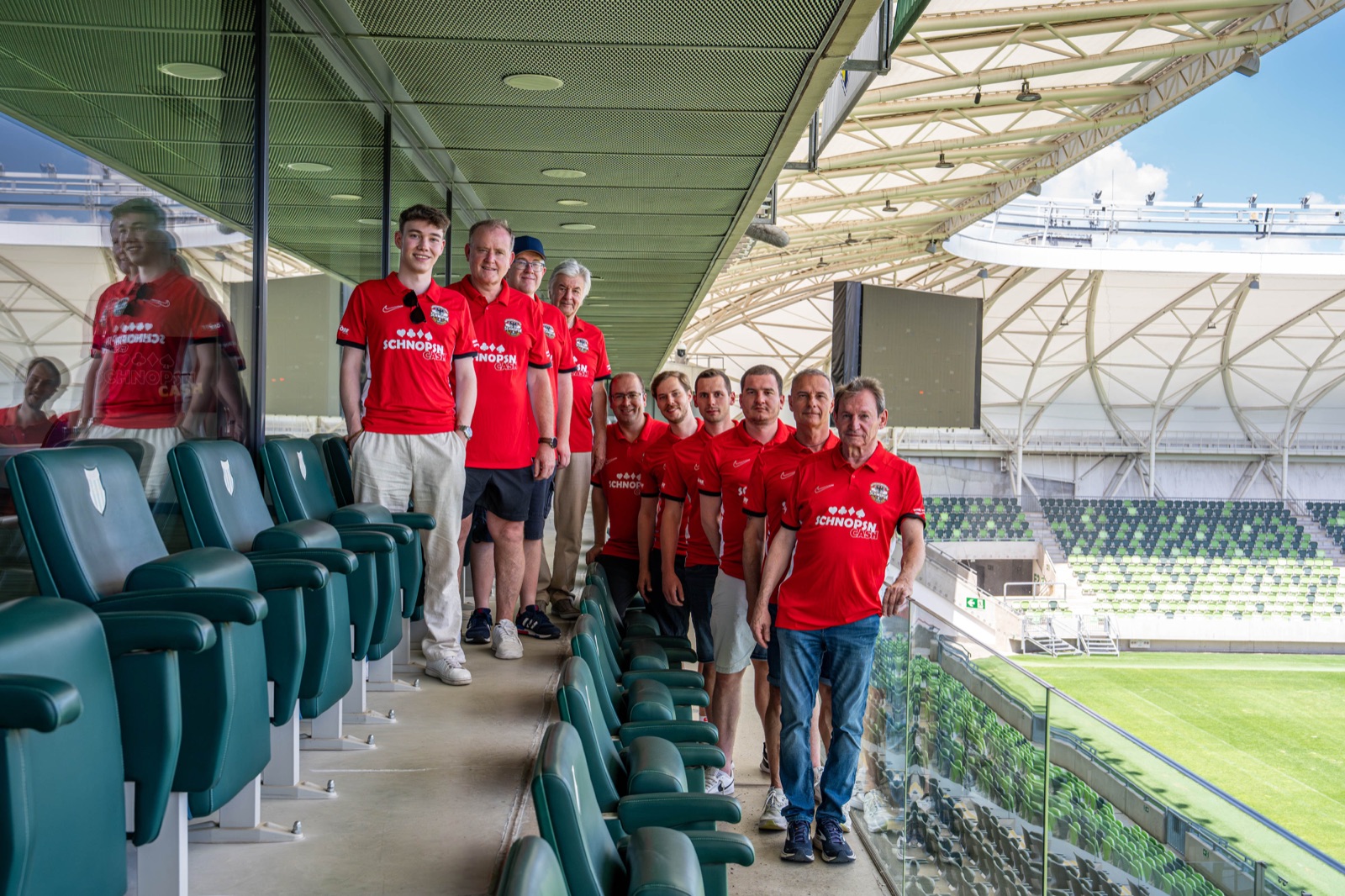 Team Österreich im Stadion