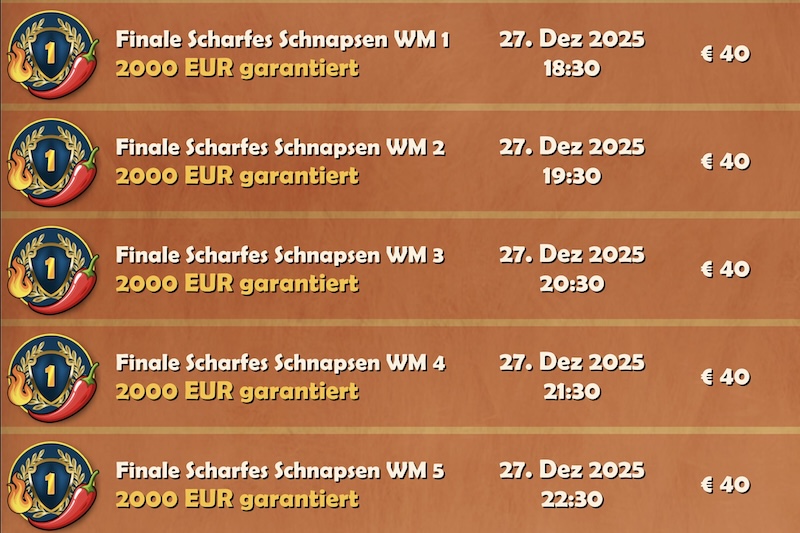 Scharfes Schnapsen WM 2025